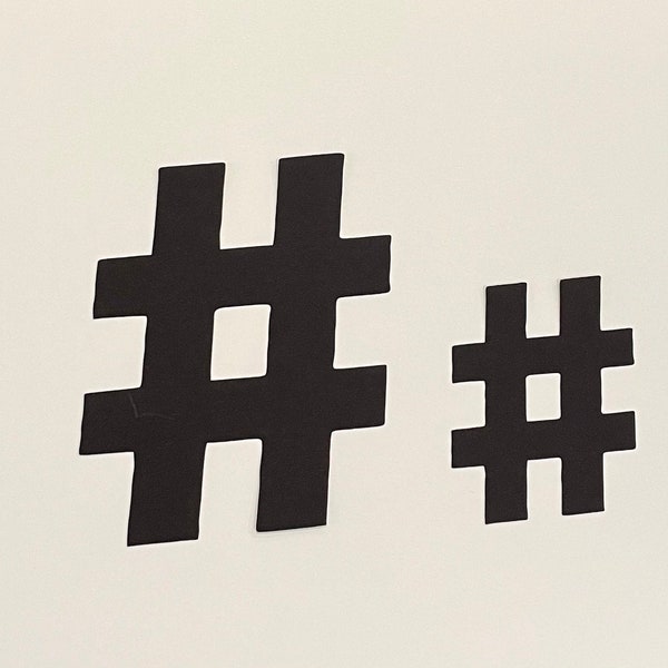 Hashtag, Pound, Number Sign Die Cut Cardstock Qty: 25