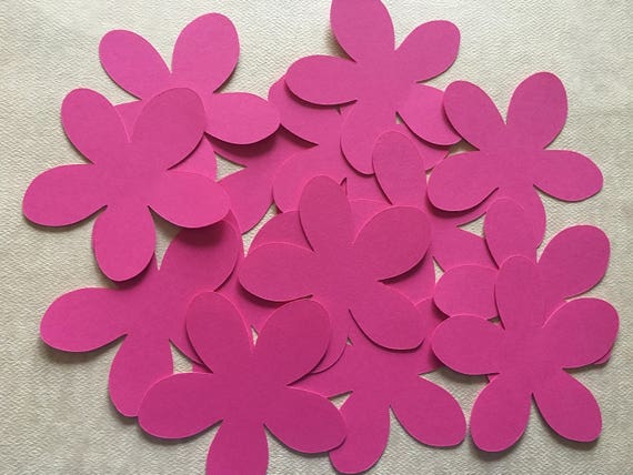 25 cut out paper cardstock flowers die cut flowers etsy flower out of paper