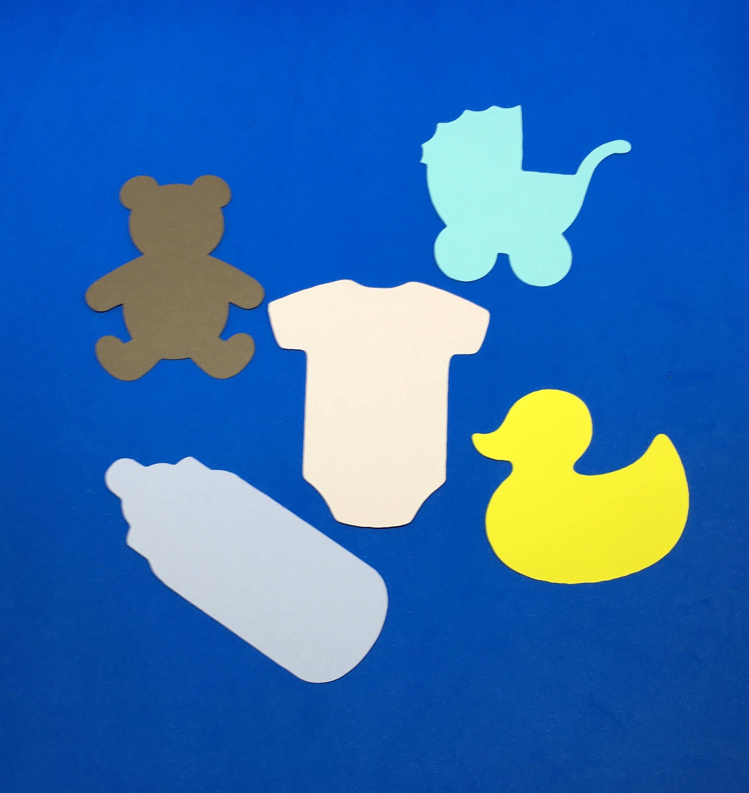 25 Cardstock Die Cut Baby Decor Cut Out Set