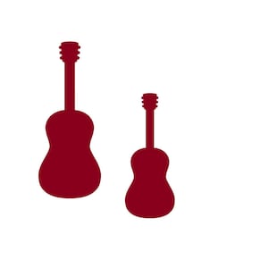 Guitar Cardstock Die Cuts, Qty: 30