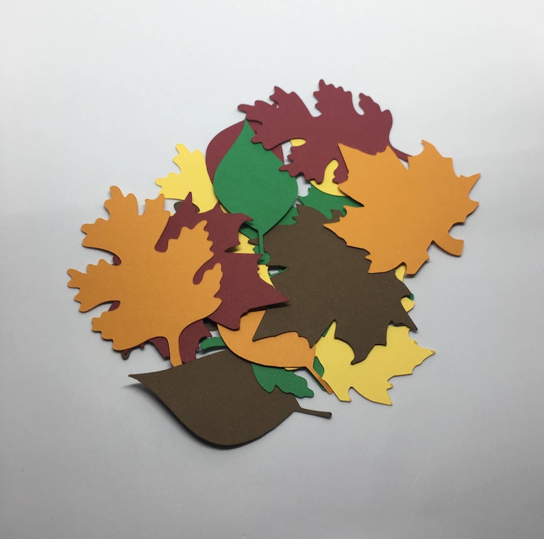 Fall/Autumn Leaf Cardstock Pack Qty 30 Etsy.de