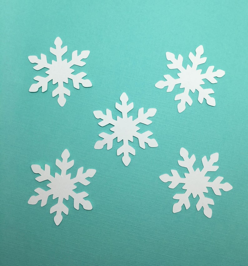 25 Cardstock Die Cut Snowflakes Etsy