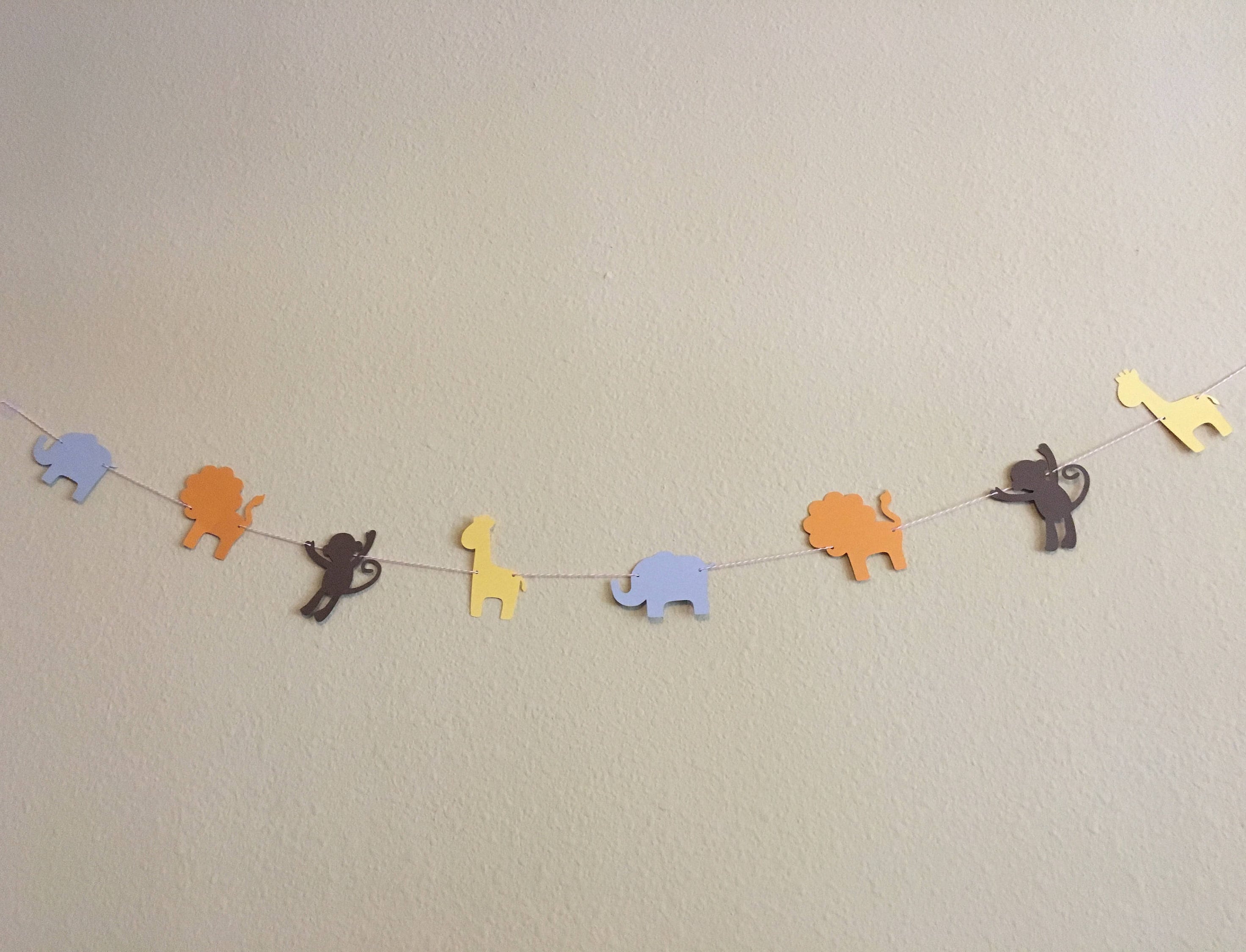 Zoo Animal Silhouette Banner Cardstock Die Cuts Etsy