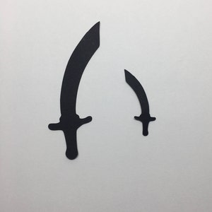 Sword, Pirate Sword Cardstock Die Cuts, Qty: 30