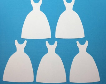 Dress, Wedding Cardstock Die Cuts , Quantity: 30