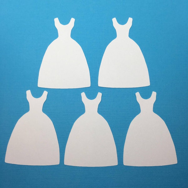 Dress, Wedding Cardstock Die Cuts , Quantity: 30