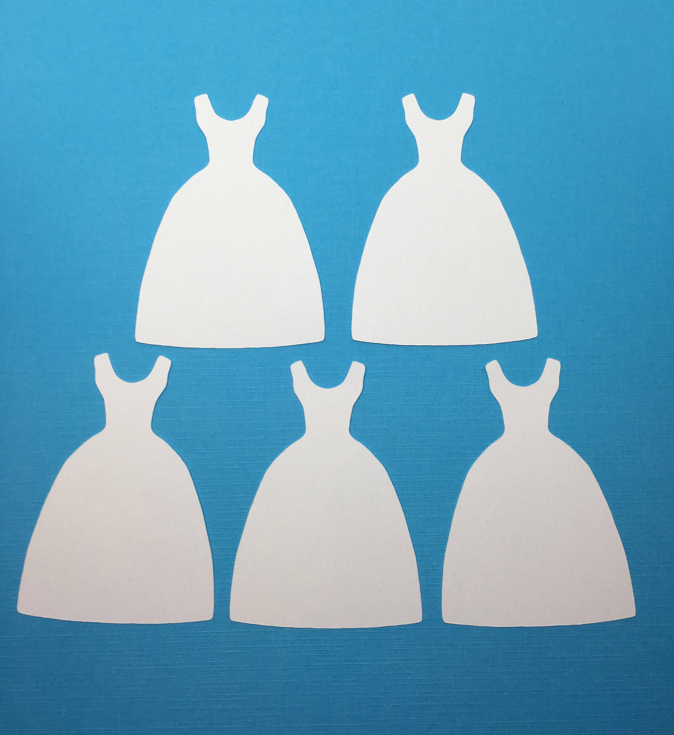 30 Cut Out Die Cut Cardstock Dress Wedding Dress | Etsy