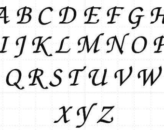 Alphabet Letters and Numbers - Script Font - Cardstock Die Cuts, Qty: choose up to 25