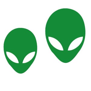 Alien Heads Cardstock Die Cuts, Qty: 25