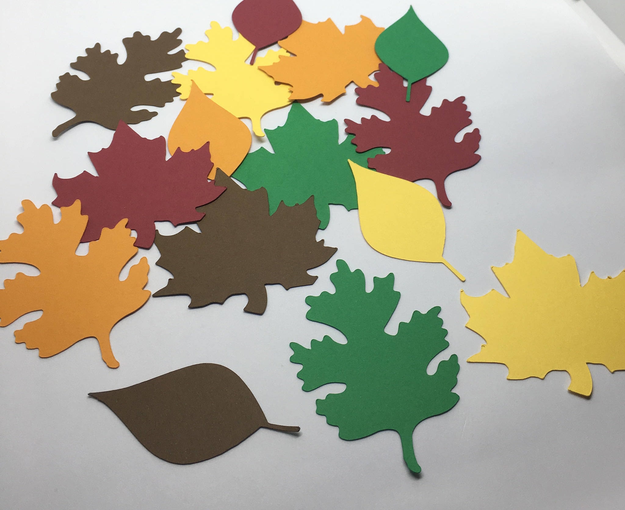 Fall/autumn Leaf Cardstock Pack Qty: 30 - Etsy
