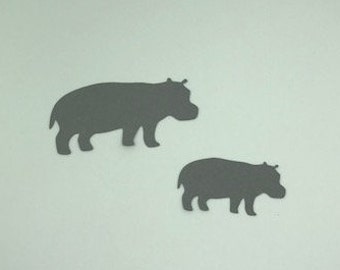 Hippo Cardstock Die Cuts, Qty: 30