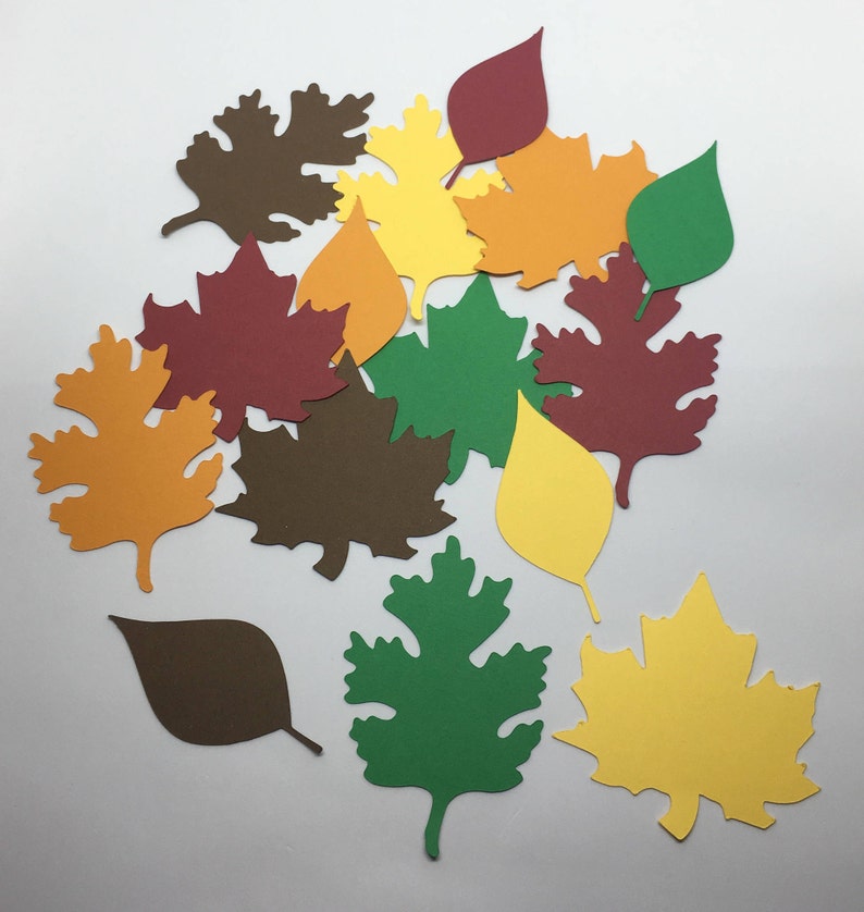 30 Cardstock Die Cut Fall / Autumn Leaves Etsy