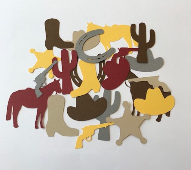 Western Theme Pack Cardstock Die Cuts Etsy