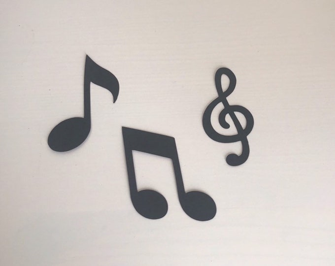 24 Pieces Music Notes Paper Die Cut Shape Cut Outs for Bulletin Boards