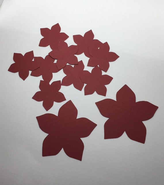 25 Cut Out Paper Cardstock Flowers Die Cut Flowers Etsy