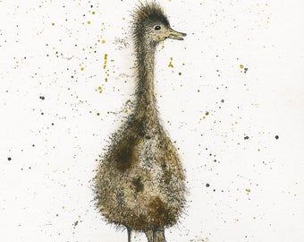 Gozzie the fuzzy goose. Farm Animals, Nursery Wall Art