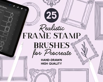 Procreate Bilderrahmen-Stempel (Instant Download)