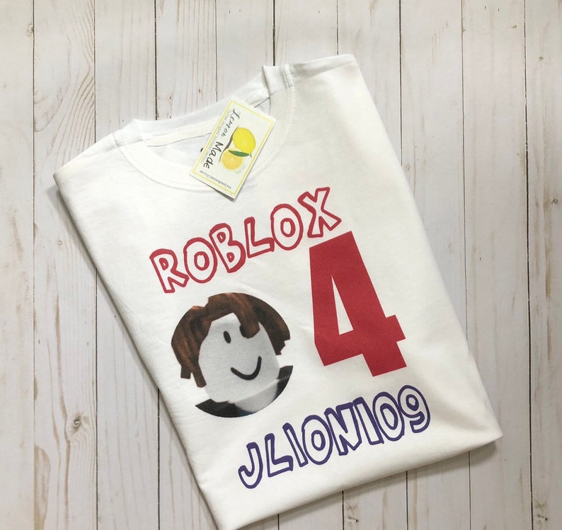 Roblox Shirt Roblox Birthday Shirt Roblox Shirt With Name Etsy - roblox birthday boy t shirt etsy