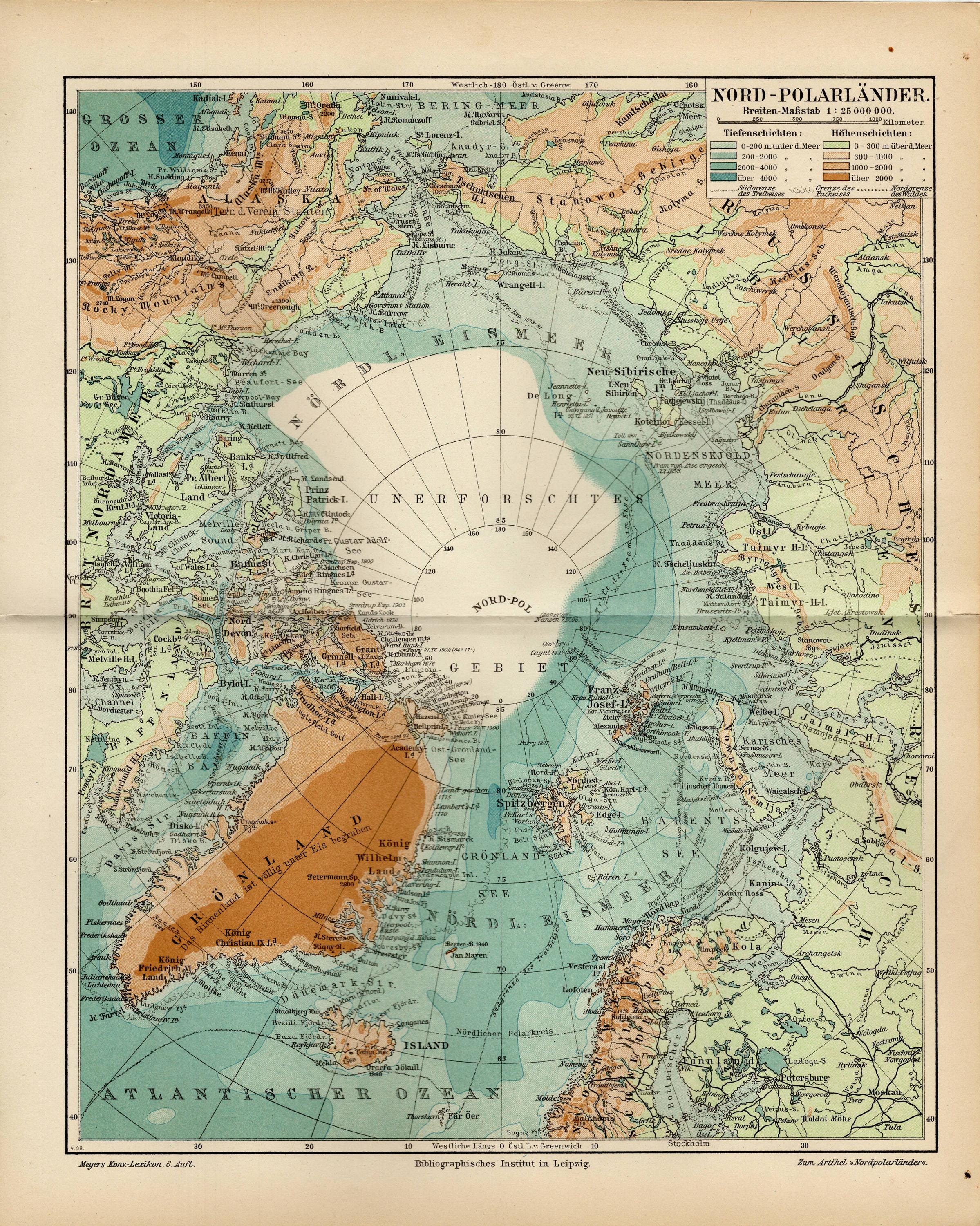 北極 グリーンランド 1906年のアンティーク地図 - Etsy 日本
