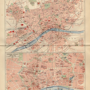 MAPA DE LA CIUDAD DE FRANKFURT, ALEMANIA, 1906