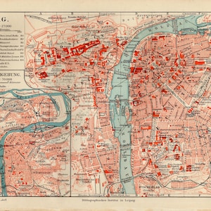 PRAG KARTE TSCHECHIEN von 1906