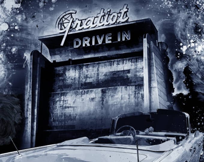 1957 Chevy Gratiot Drive-In Limited Edition Signed Print