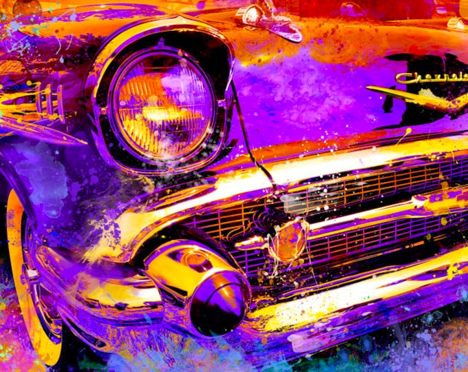 1957 Chevrolet Bel Air Limited Edition Signed Print