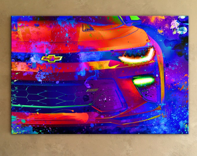 2016 Camaro SS Mixed Media Canvas Painting