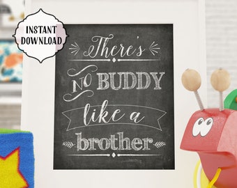 Brother Nursery Quote Print, Chalkboard Style (Digital Download)