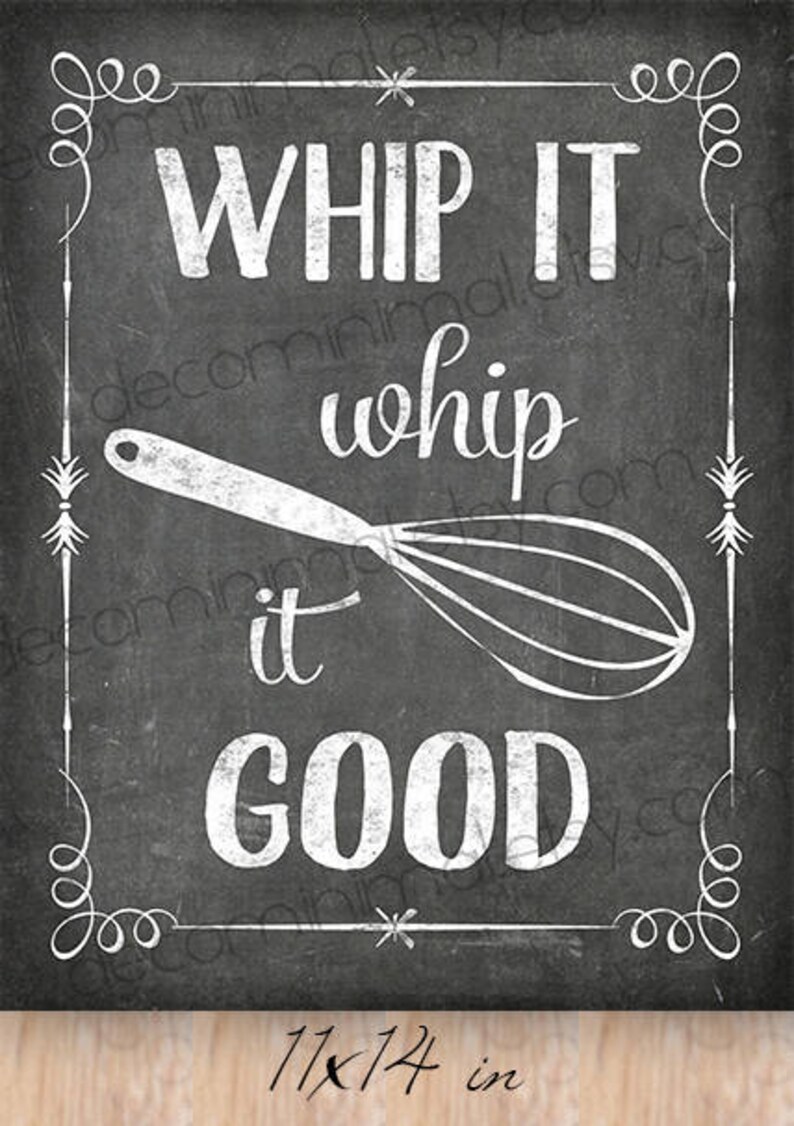 Whip it good printable 8x10 11x14 INSTANT download | Etsy