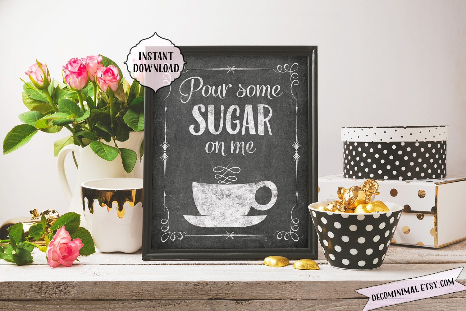 Pour Some Sugar on Me 8x10 11x14 INSTANT Download Kitchen - Etsy