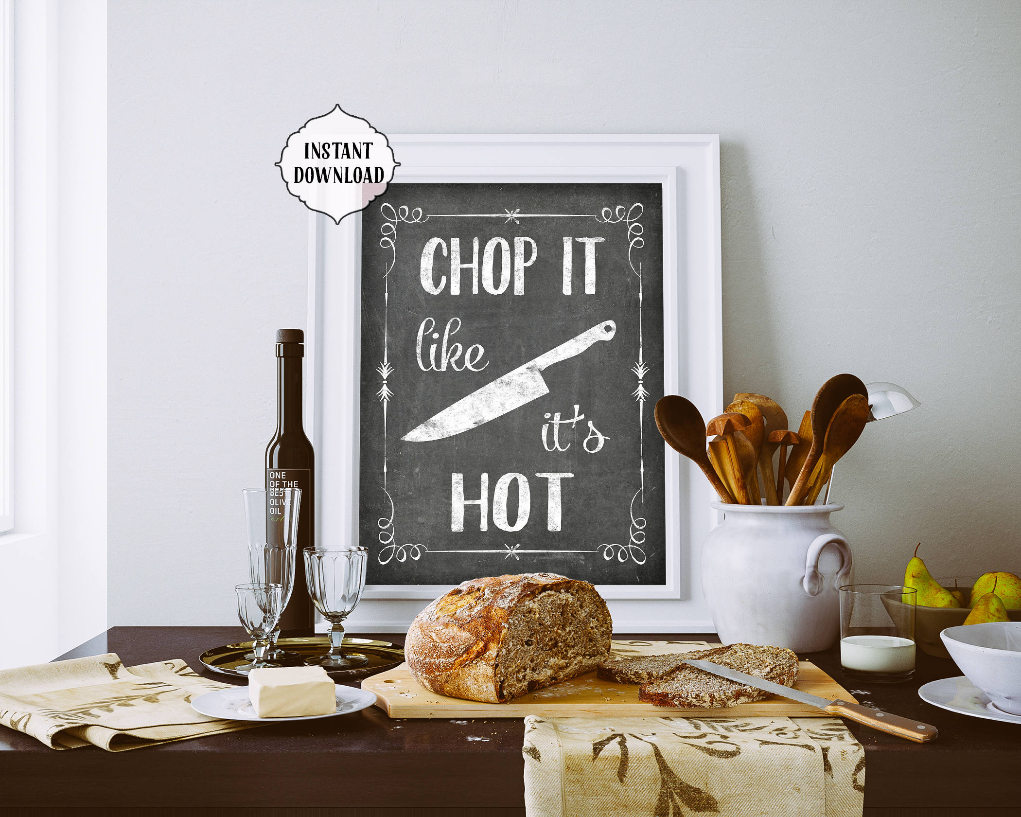 Chop It Like It's Hot, Printable, 8x10, 11x14, INSTANT Download ...