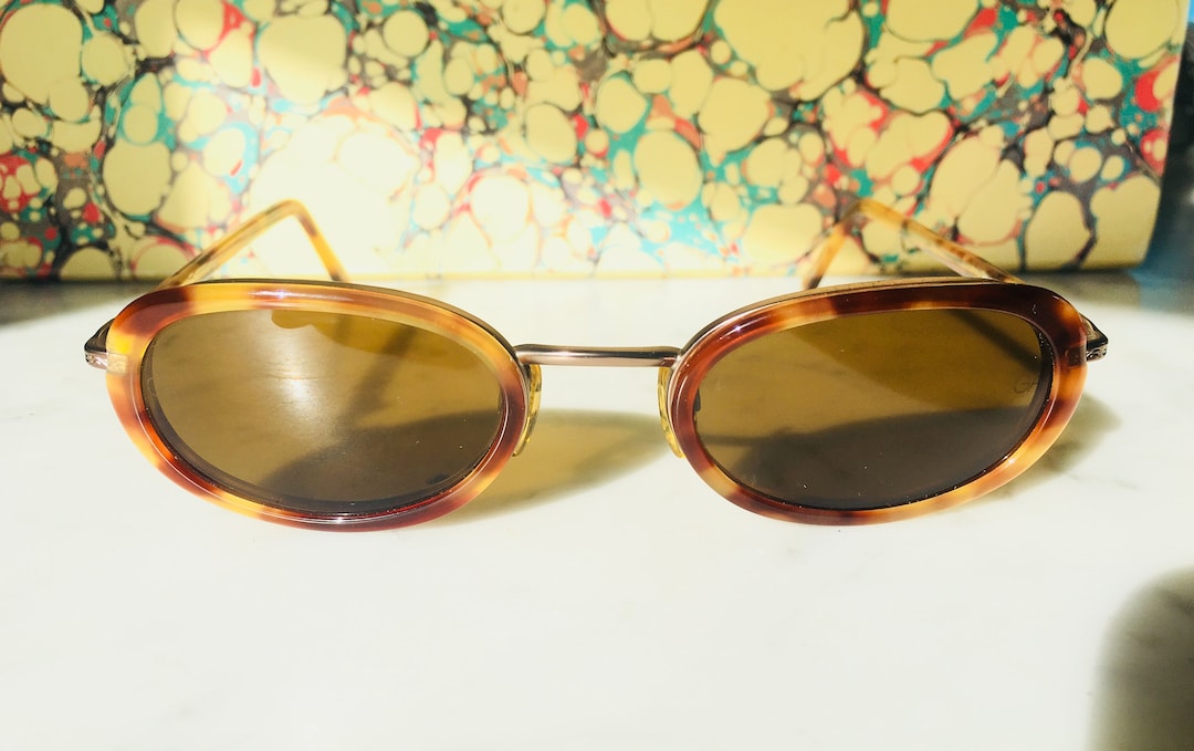 Giorgio Armani Tortoise Shell Round Sunglasses in Brown for Men | Lyst