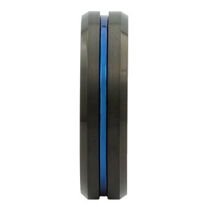 Tungsten Carbide Wedding Band 6mm or 8mm Black and Blue Plated With Blue Stripe Ring. Free Inside Laser Engraving image 6