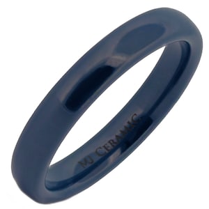 4mm Ceramic ring choice of Green, Grey, Dark Blue, Purple or Brown Comfort Fit image 2