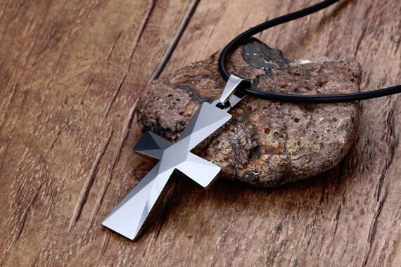 Tungsten cross sales pendant