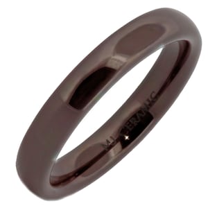 4mm Ceramic ring choice of Green, Grey, Dark Blue, Purple or Brown Comfort Fit Brown