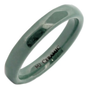 4mm Ceramic ring choice of Green, Grey, Dark Blue, Purple or Brown Comfort Fit image 3