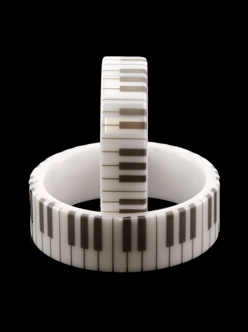 White Ceramic Piano Ring Classic High Polished Band Comfort Fit 6, 8 or 10mm wide Pipe or Dome style image 6