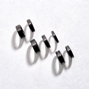 Black Plated Stainless Steel Brushed Style Ring Super Popular and Comfortable rounded edges 4, 6 or 8mm width image 10