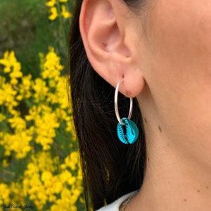 Minimal Shell Earrings, Seashell Earrings, Shell Hoop Earrings, Summer Earrings, Shell Jewelry, Beach Earrings, Made in Greece, Gift for Her