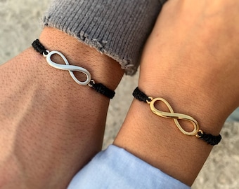 Infinity Bracelets, Couple Bracelets, Infinity Jewelry, Couple Jewelry, Gift for Her, Gift for Him, Macrame Bracelets, Greek Jewelry, No Set