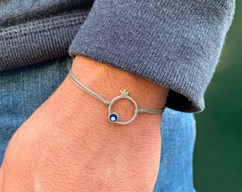 Pomegranate Bracelet, Pomegranate Jewelry, Evil Eye Bracelet, Greek Bracelet, Men Bracelet, Adjustable Bracelet, Minimalist Bracelet