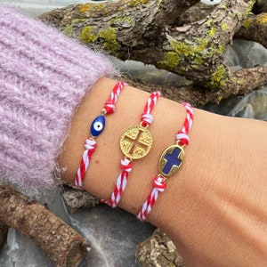 Martis Bracelet: Greek Evil Eye, Cross, Konstantinato Charm