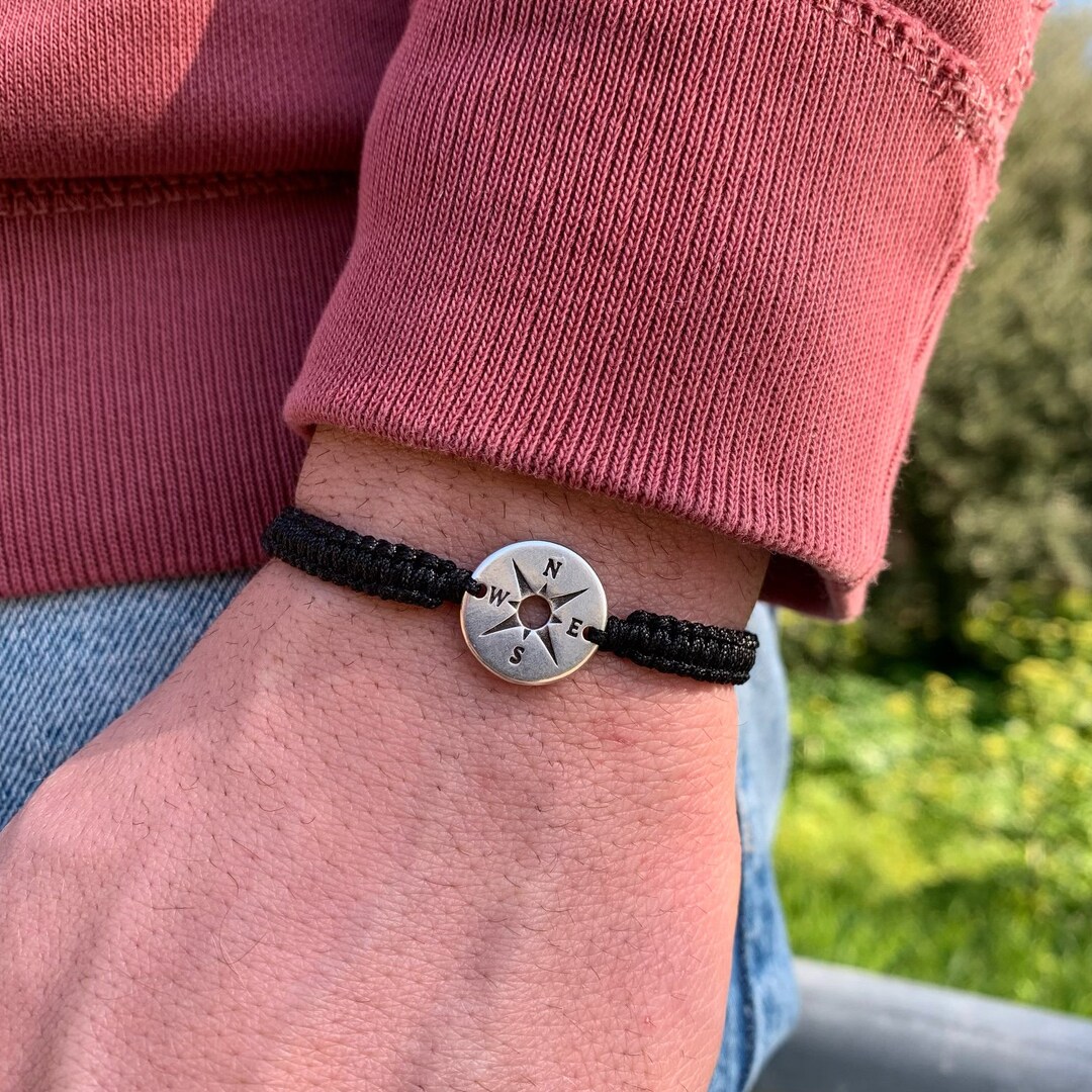 Compass Bracelet Compass Jewelry Sailor Bracelet Nautical Etsy