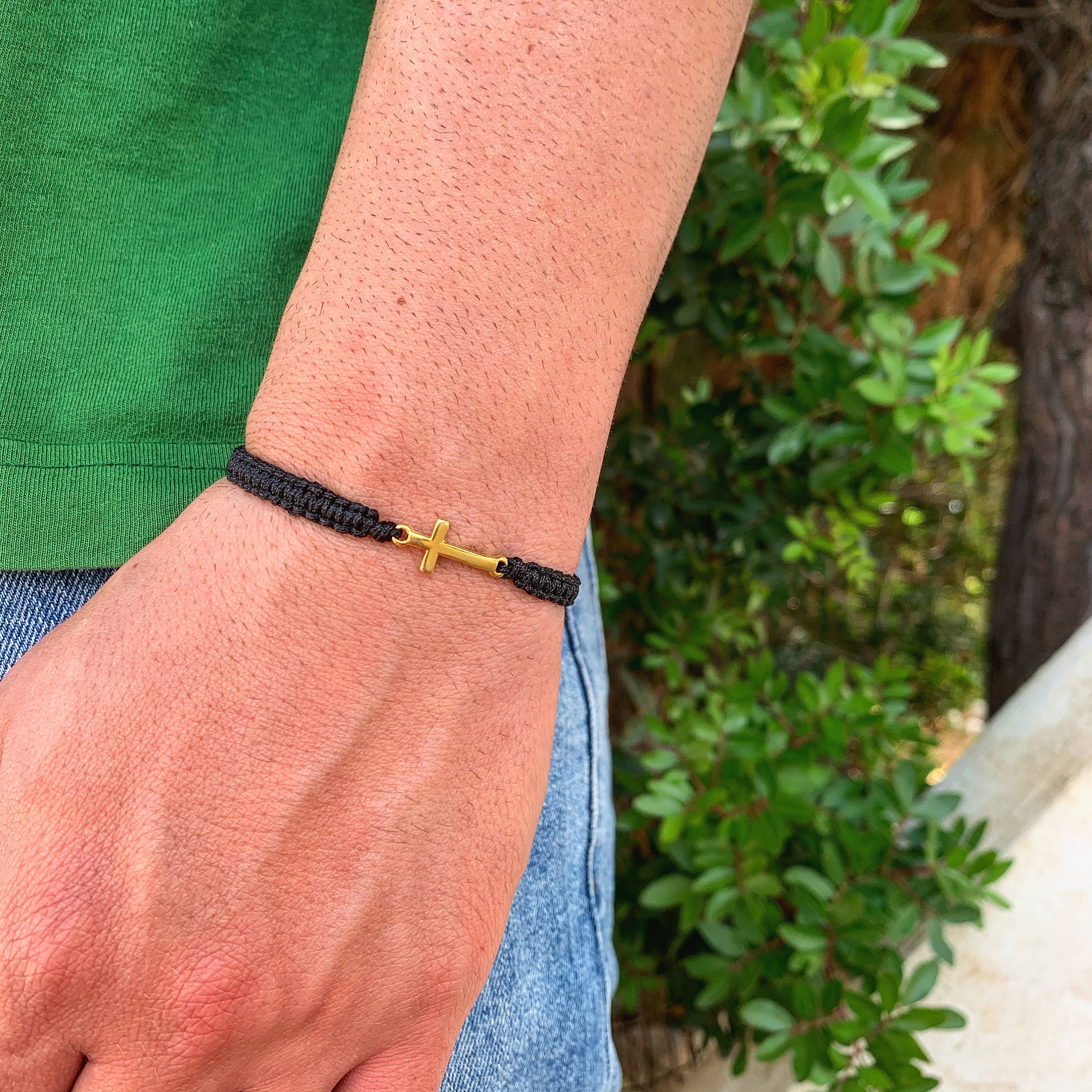 Macrame cross shop bracelet