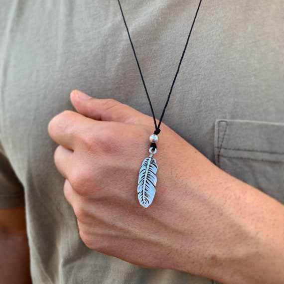 Bluejay Feather Necklace, Blue Feather Necklace, Memorial
