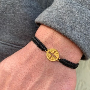 Konstantino Bracelet, Konstantino Jewelry, Greek Byzantine Bracelet, Christian Bracelet, Cross Bracelet, Greek Coin Bracelet, Men Bracelet