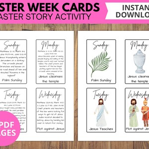 Easter Story Cards | Easter Week Cards | Holy Week Cards