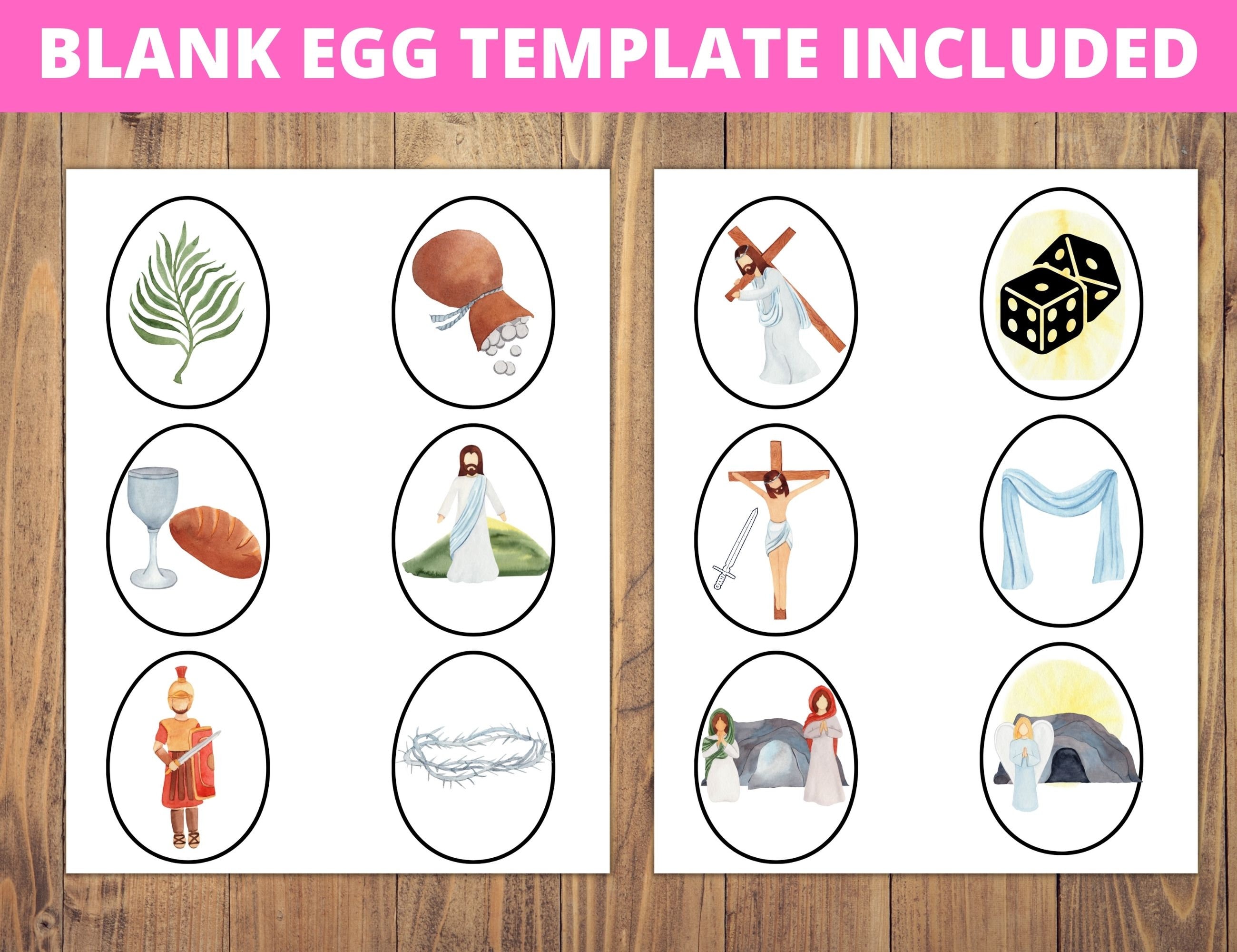 Resurrection Eggs Printable Easter Story Eggs Easter Bible Story